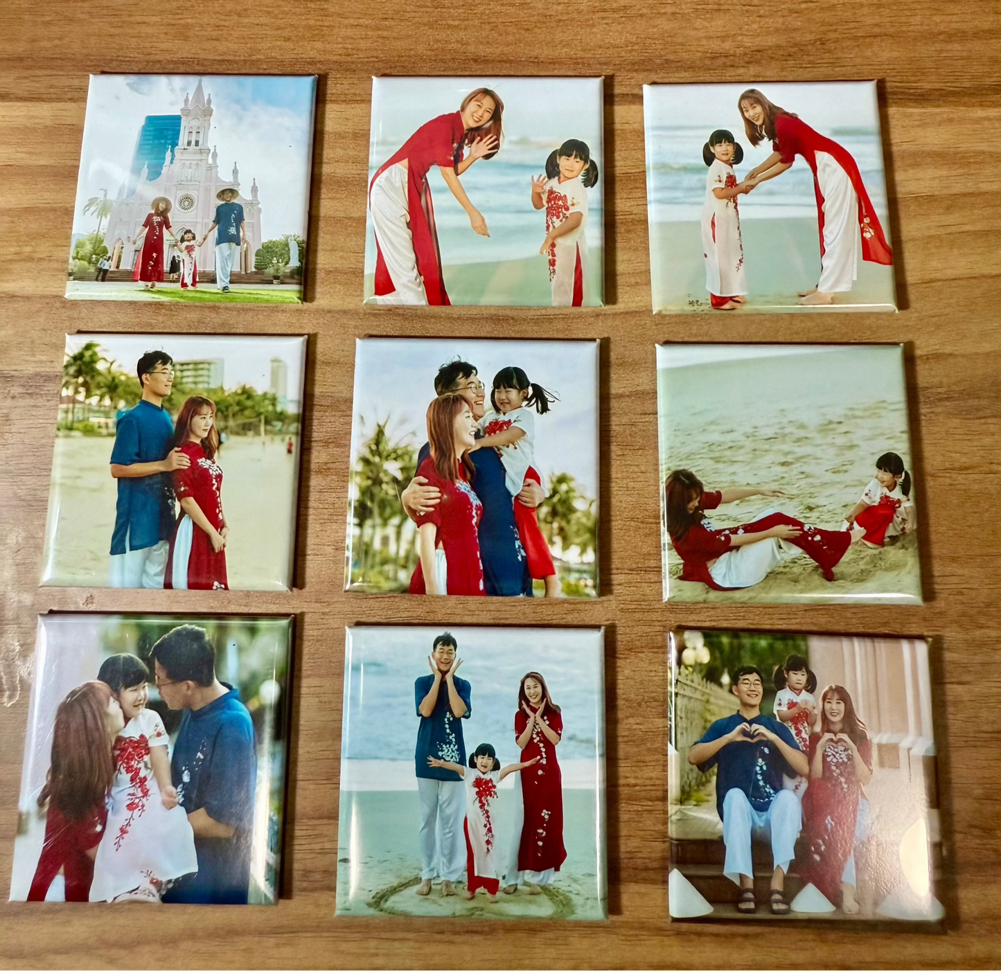 Custom Photo Magnets (Set of 9)