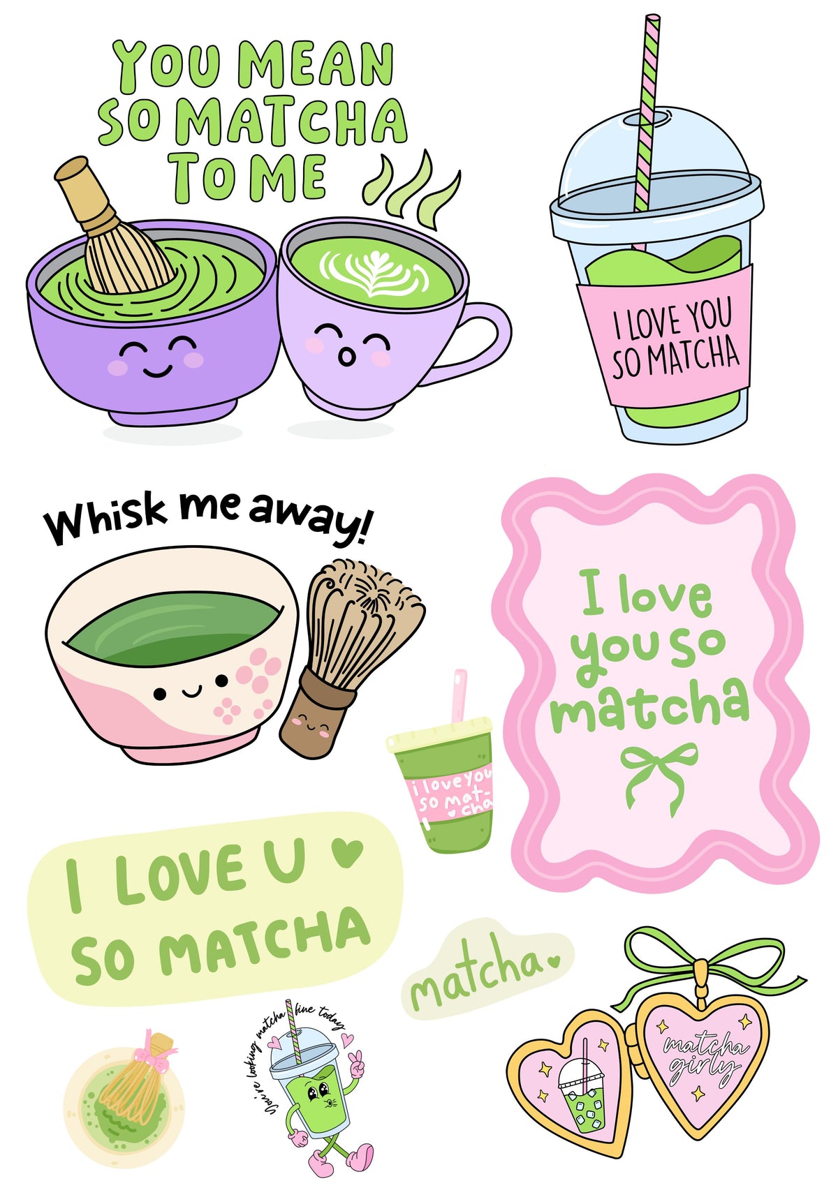 [MATCHA STICKERS] UV Premium Stickers/Decals