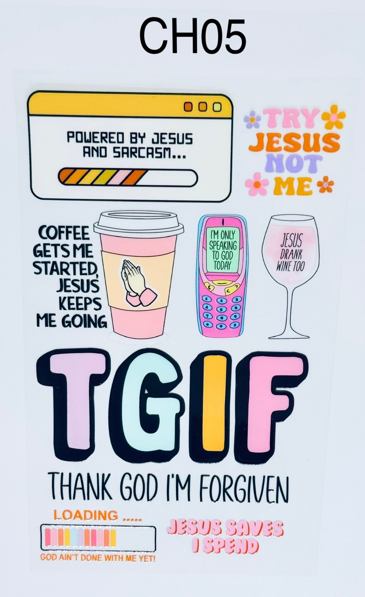 [CHRISTIAN STICKERS] UV Premium Stickers/Decals