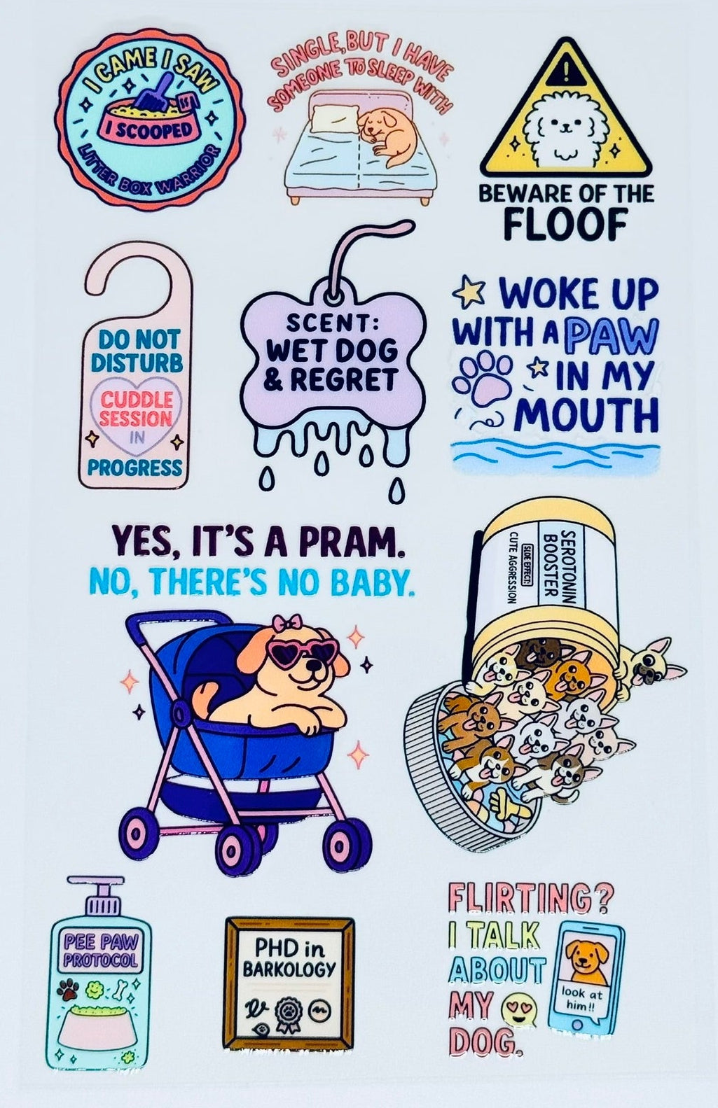 [DOG/FURBABIES STICKERS] UV Premium Stickers/Decals