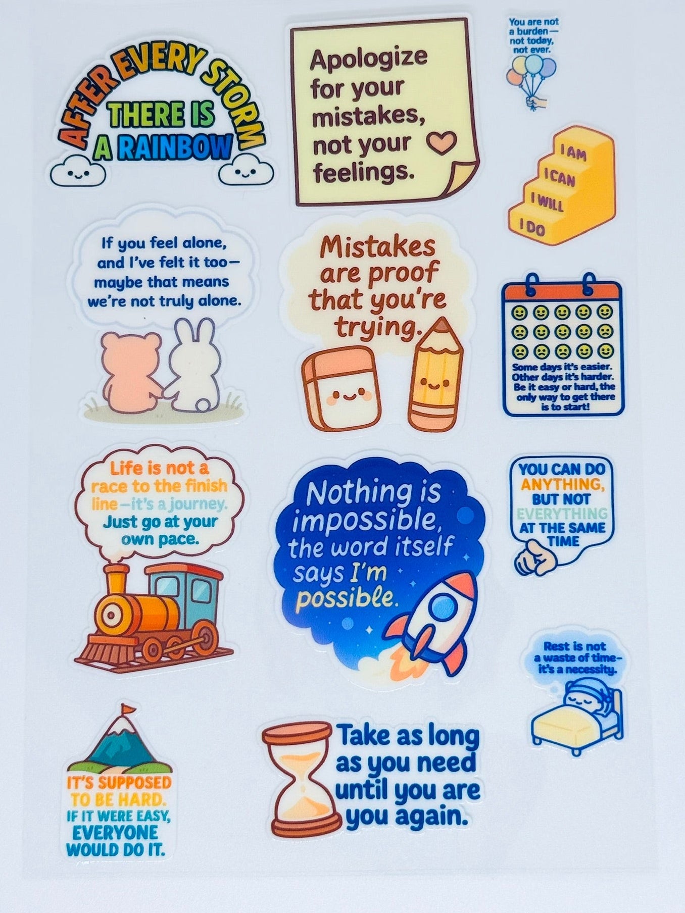 [POSITIVE AFFIRMATIONS STICKERS]  UV Premium Stickers/Decals