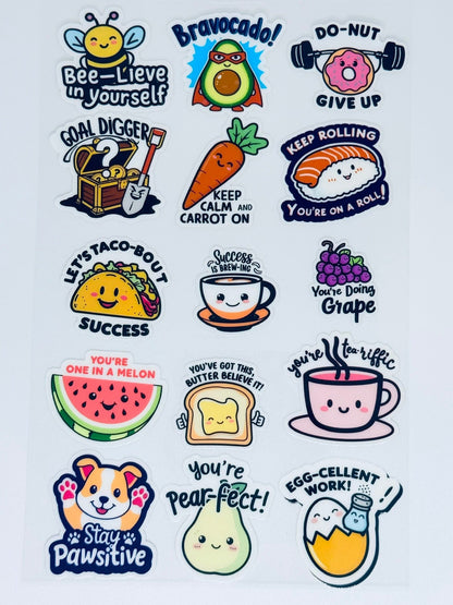 [POSITIVE AFFIRMATIONS STICKERS]  UV Premium Stickers/Decals