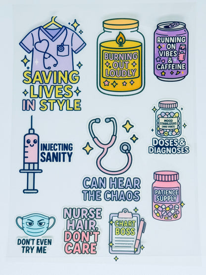 [DOCTORS/NURSE STICKERS] UV Premium Stickers/Decals