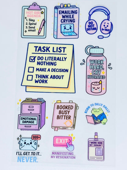 [WORKPLACE HUMOUR] UV Premium Stickers/Decals